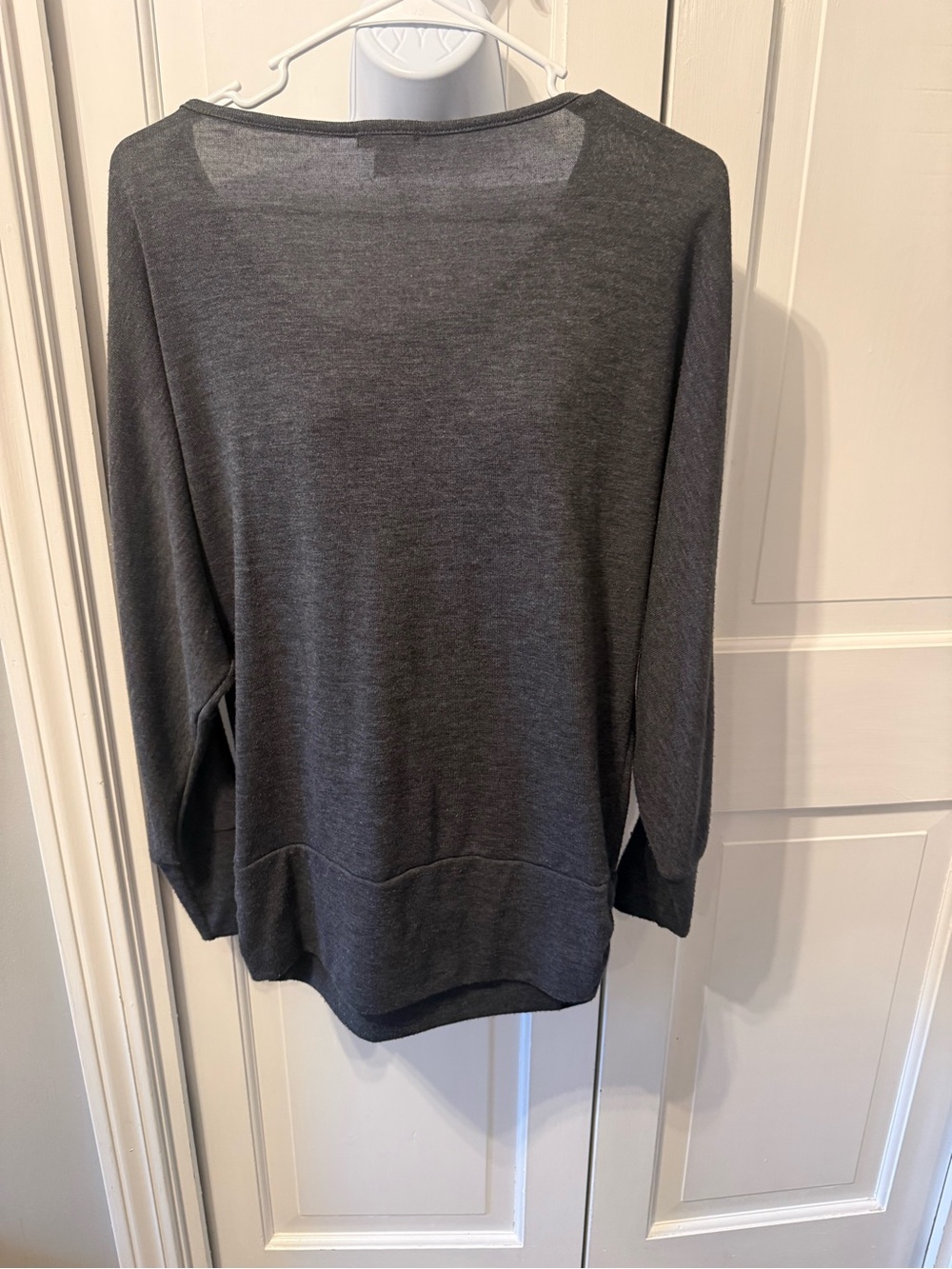 Cache Dark Gray Embellished Scoop-Neck Sweater - Picture 4 of 4